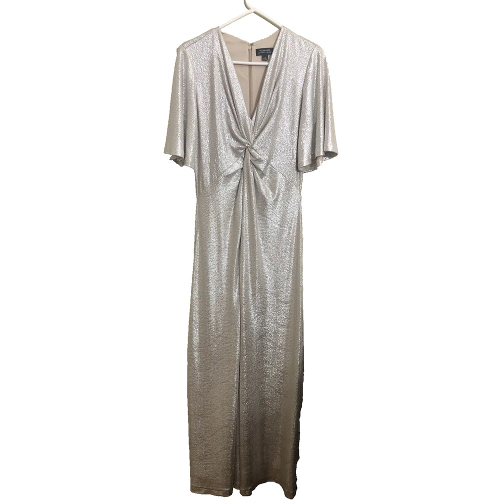 Tahari Silver maxi Dress
